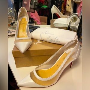 Christian Louboutin Galativi heel in white